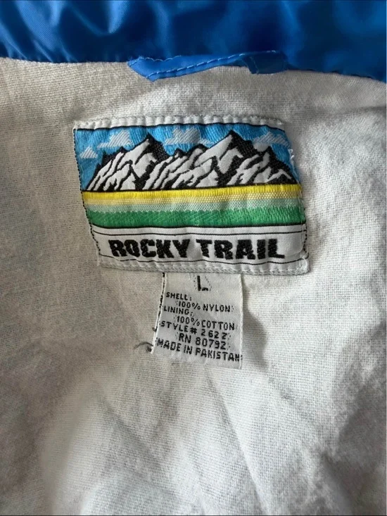 Blue Windbreaker Jacket for Men - Picture 3 of 4